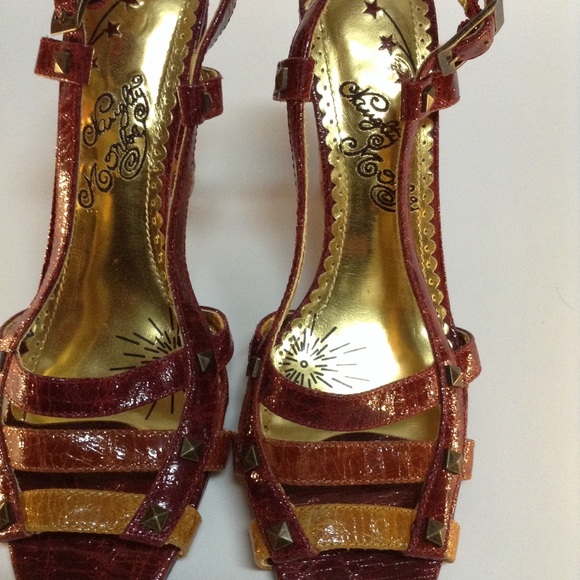 Naughty Monkey Patent Reptile High Heel Sandals - Picture 6 of 8